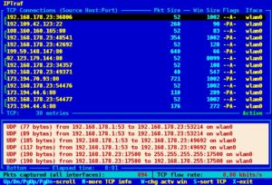 Abbildung 6: Iptraf zeigt Informationen über die Schnittstelle <code srcset=