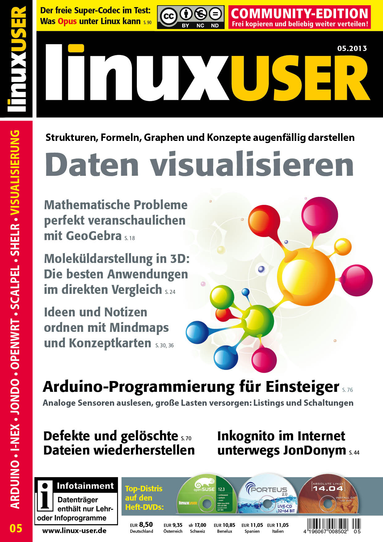 Heftcover LinuxUser Community Edition 05/2013