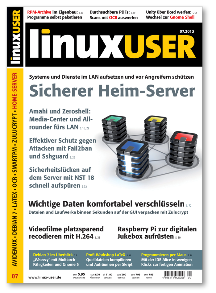 Heftcover LinuxUser 07/2013