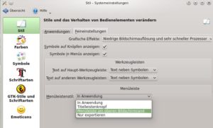 Abbildung 1: Die Menüleisten von KDE-Fenstern können Sie verstecken oder einheitlich am oberen Bildschirmrand positionieren.