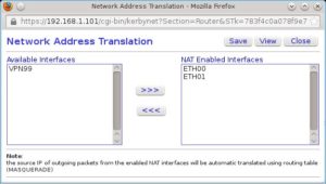 Abbildung 2: Mit wenigen Mausklicks ist der Routing-Dienst unter Zeroshell aktiviert.