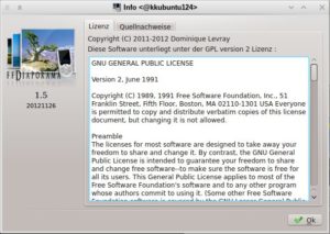 Abbildung 2: Lohn der Mühe: Die aktuelle Version 1.5 von Ffdiaporama läuft nun auch unter der LTS-Version Ubuntu 12.04. Die Installation über den Paketmanager hat, anders als <code srcset=