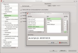 Abbildung 2: In den Einstellungen ändern Sie die Schrift, mit welcher der Editor den Quellcode anzeigt.