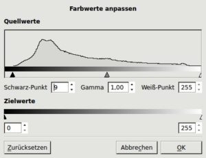 Abbildung 3: Nach Anwenden des HDR-Tonemapping Operators lassen sich die globalen Helligkeiten mit dem <code srcset=