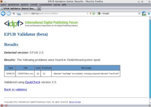 Abbildung 3: Writer2epub liefert standardkonforme Dateien ab.