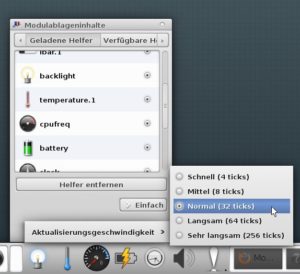 Abbildung 4: Über den "cpufreq"-Helfer takten Sie die CPU des Rechners herunter.