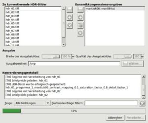 Abbildung 4: Mehrere HDR-Bilder kann Luminance im Batch-Betrieb mit zuvor definierten Parametersets in LDR-Bilder umwandeln.