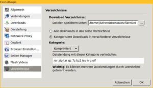 Abbildung 4: Über die Programmeinstellungen können weitere Dateitypen den vordefinierten Kategorien hinzugefügt werden.