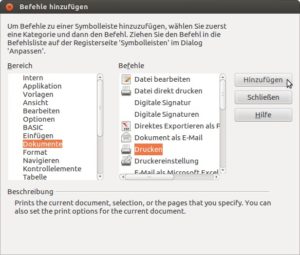 Abbildung 6: Ein neues Symbol fügen Sie mit wenigen Mausklicks zu den Symbolleisten hinzu.