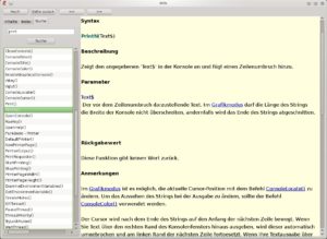 Abbildung 6: Die Onlinehilfe hält zu allen PureBasic-Befehlen eine Referenz bereit – und zwar in deutscher Sprache.