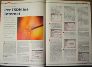 Abbildung 6: Ein Artikel aus dem Starter Kit 3 (2003) erklärt, wie man den Internetzugang via ISDN einrichtet.