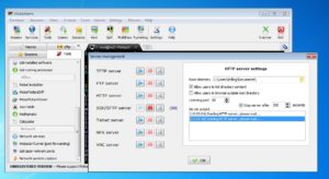 Abbildung 8: Rollentausch: MobaXterm kann auch mit einem Mausklick in die Rolle eines Web- der FTP-Servers schlüpfen.