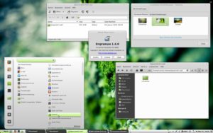 Abbildung 8: Neue Themes für Cinnamon installieren Sie im Handumdrehen. Um das Hintergrundbild kümmern Sie sich meist in einem Extraarbeitsschritt.