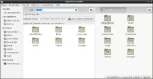 Abbildung 9: Der CD/DVD-Ersteller in Nautilus ist nur aus den Menüs verschwunden. Über Eingabe von "burn:/" in der Adresszeile erreichen Sie das Werkzeug nach wie vor.