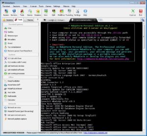Abbildung 9: Ganz nebenbei können Sie mit MobaXterm auch den Softwarebestand Ihren Windows-Rechnern ermitteln und das Tool zur Inventarisierung einsetzen.