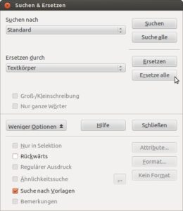 Abbildung 9: Über "Suchen & Ersetzen" tauschen Sie auch Formatvorlagen im Dokument aus.