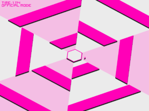 Open Hexagon: Auch die quelloffene Variante arbeitet mit den psychedelischen Farbwechseln.
