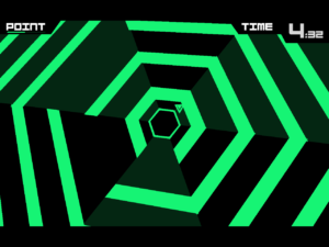 Super Hexagon: Je länger man spielt, desto bessere Reaktionsfähigkeiten braucht man.