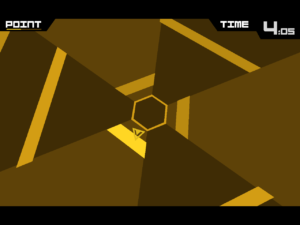 Super Hexagon: Eine Kollision mit einer Wand und schon ist das Spiel beendet.