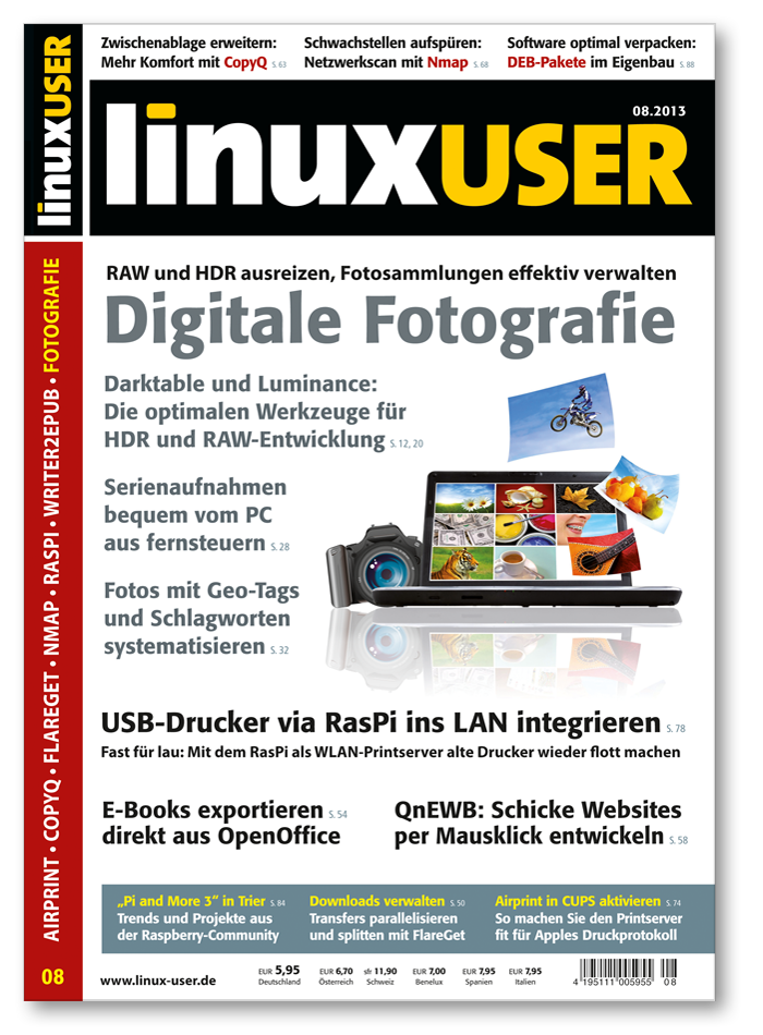 Heftcover LinuxUser 08/2013
