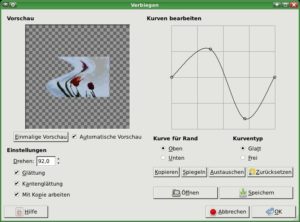 Abbildung 5: Über zwei Kurven steuern Sie das Ergebnis des Filters <code srcset=