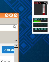 Abbildung 1: Bei Bedarf erweitern Sie das Panel Bmpanel2 mit Dockapps aus der Windowmaker-Welt.