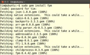 Abbildung 1: Die Installation des Ruby-Gems <code srcset=
