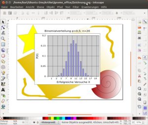 Abbildung 10: Die Elemente aus Inkscape peppen das Diagramm optisch auf. Bei Bedarf importieren Sie das so modifizierte Element in ein Textdokument oder eine Präsentation.