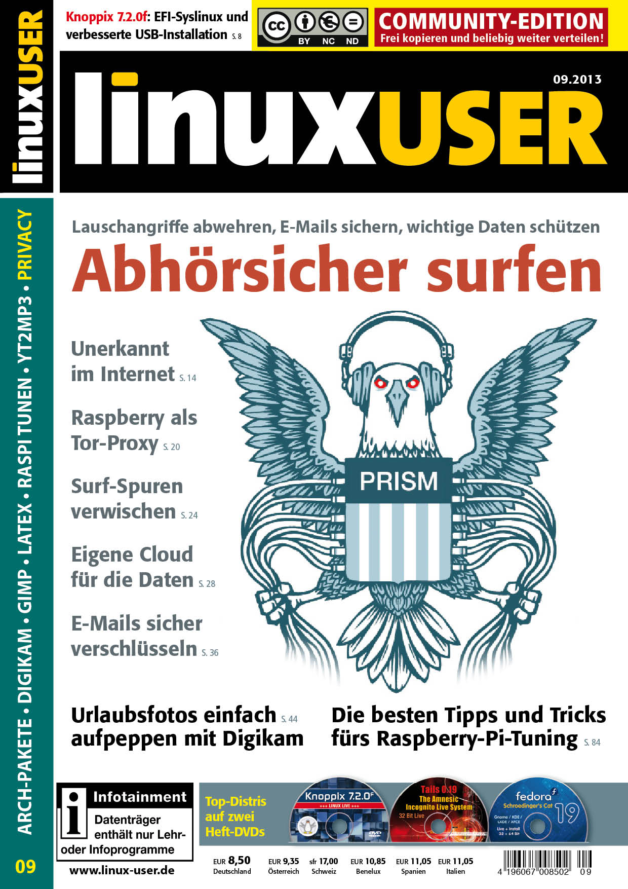 Heftcover LinuxUser Community Edition 09/2013