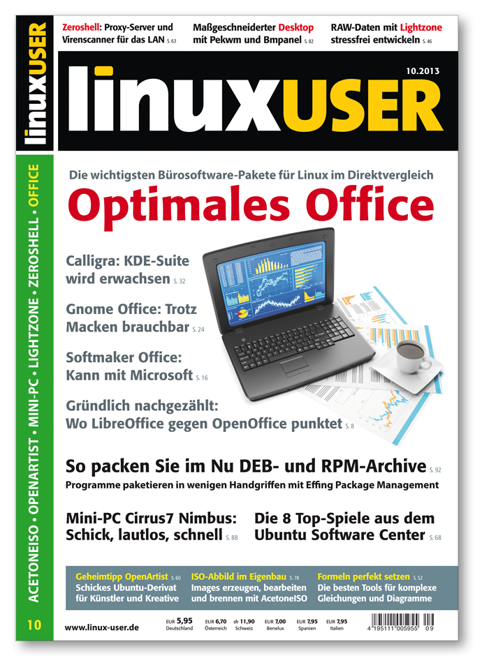 Heftcover LinuxUser 10/2013