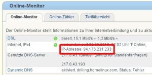 Abbildung 1: Über die öffentliche IP-Adresse der Fritzbox erreichen Sie von der Fritzbox zur Verfügung gestellte Dienste und sowie Dienste auf PCs, die an den internen Netzwerk-Switch der Fritzbox angeschlossen sind.