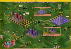 Abbildung 1: Abenteuer im Spielzeugland mit OpenTTD und einem ganz einfachen Klimamodell.