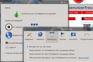 Abbildung 11: Unter "Beteiligung" entscheiden Sie, ob Sie das Tor-Netzwerk nur als Client nutzen oder selbst ein Relais oder einen Exit-Node betreiben wollen.