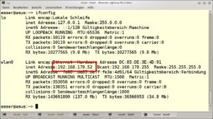 Abbildung 1: Mit "ifconfig" finden Sie Ihre lokale IP-Adresse heraus.