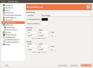 Abbildung 1: Passen Sie die Einstellungen für das "Standardbildraster" an, um horizontale oder vertikale Schieflagen im Bild leichter auszubessern.