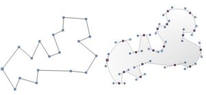Abbildung 11: Für den Sektnebel zeichnen Sie ein Polygon und verwandeln alle Ecken in Rundungen.