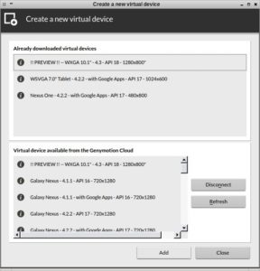 Abbildung 2: Die unterschiedlichen Android-Images lädt sich Genymotion aus dem Internet.