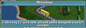 Abbildung 2: Die Software gibt einen eindringlichen Hinweis, dass Sie das Fahrzeug ersetzen sollten.