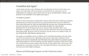 Abbildung 2: Die Vorschau interpretiert den Code und stellt den Text dann so dar, wie er später im Zielformat erscheint.