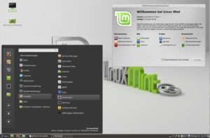 Abbildung 2: Cinnamon bietet das Look & Feel eines klassischen Desktops, wie man ihn von Windows (bis Version 7) oder KDE 3 kennt.