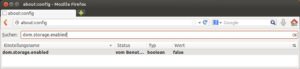 Abbildung 2: Haben Sie in den erweiterten Firefox-Einstellungen etwas verändert, dann erscheint die Option fett gedruckt.