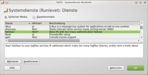Abbildung 2: OpenSuse-Anwender müssen in YaST den Fail2ban-Dienst aktivieren.