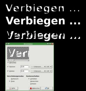 Abbildung 3: Die Originalebene (Mitte) mit identischen Parametern in den Modi <code srcset=