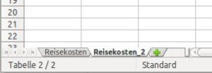 Abbildung 4: Ziehen Sie ein Tabellenblatt mit gedrückt gehaltener Strg-Taste nach rechts oder links, erzeugt Calc eine Kopie.
