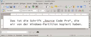 Abbildung 4: In LibreOffice können Sie alle neuen Fonts verwenden – egal, ob Sie diese systemweit oder nur für einen Benutzer installiert haben.