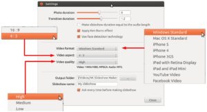 Abbildung 4: Die Settings von 4kslideshow erlauben die Vorgabe der wichtigsten Parameter.