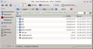 Abbildung 6: Über das langsamere FISH-Protokoll sollte der Zugriff auf den SFTP-Server immer funktionieren.