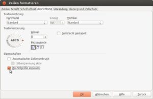 Abbildung 7: Mit dieser Option bringen Sie Calc dazu, die Schriftgröße in Ihren Tabellen automatisch an die aktuelle Spaltenbreite anzupassen.
