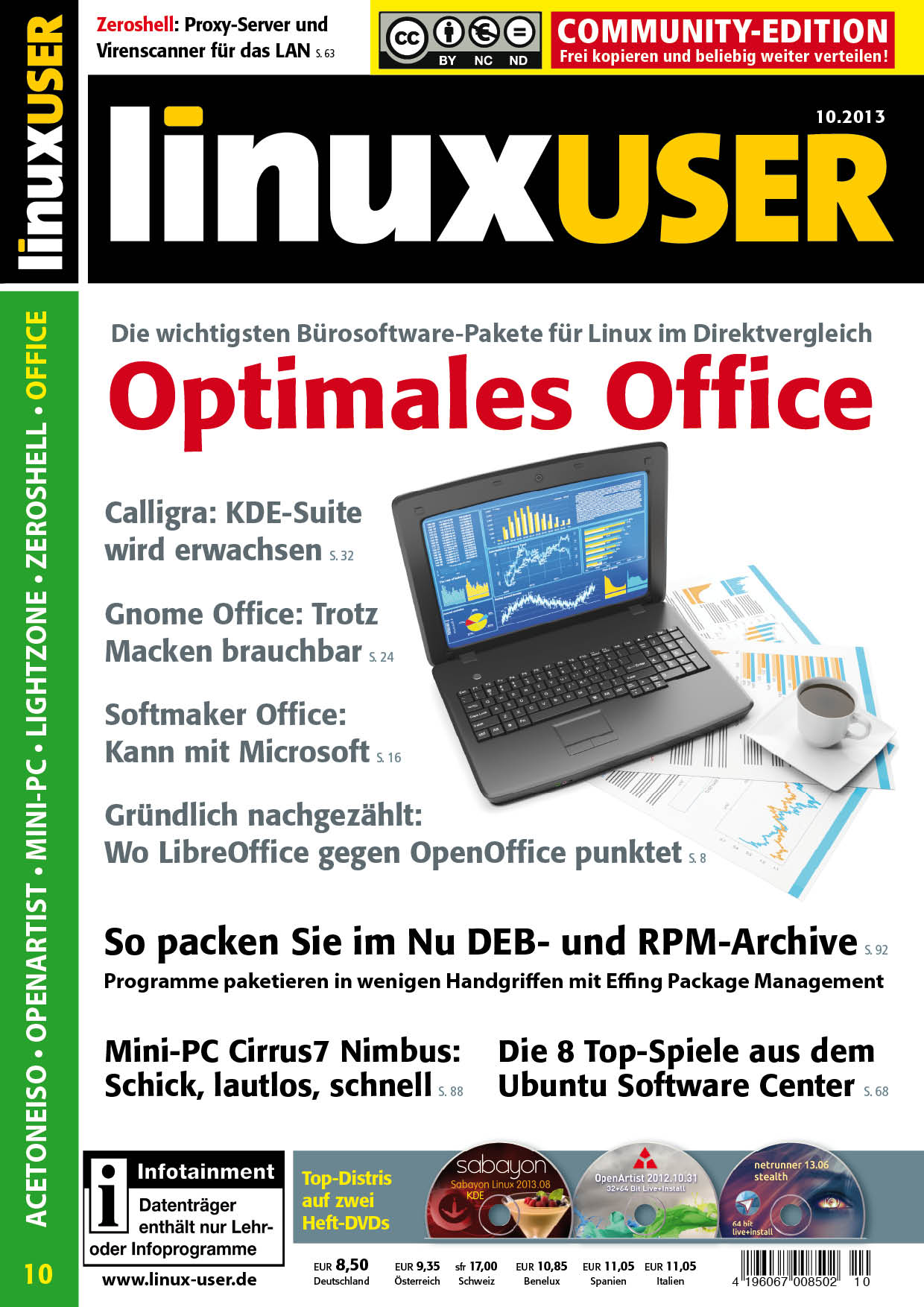 Heftcover LinuxUser Community Edition 10/2013