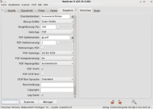 Abbildung 1: Die Bedienoberfläche von Vuescan erlaubt einen schnellen Zugriff auf alle wichtigen Möglichkeiten zum Einstellen der Software.